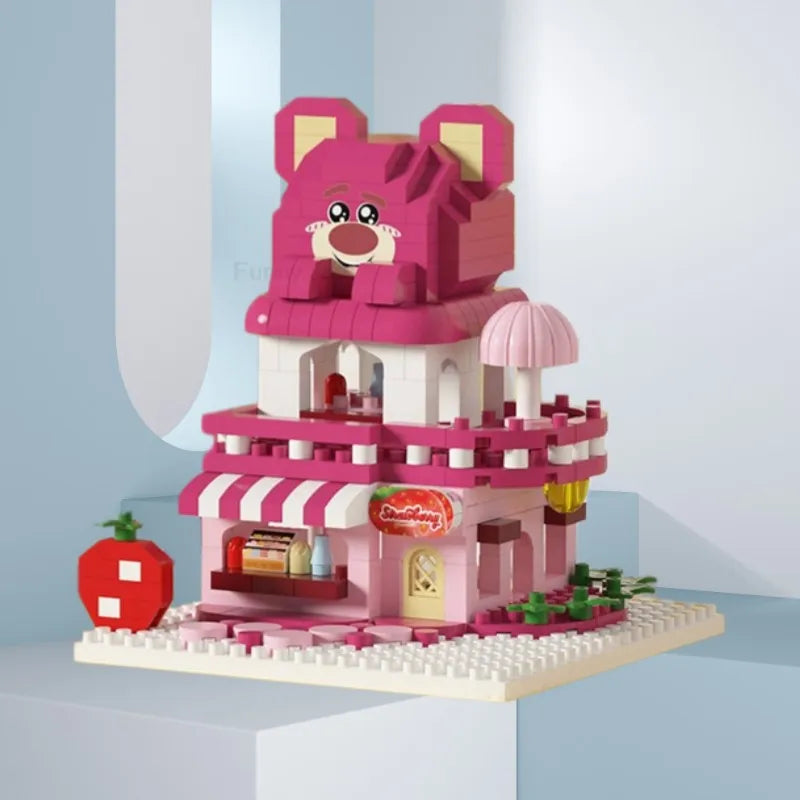 Cartoon Anime Hello Kitty Panda Refrigerator Magnet Blocks Kuromi My Melody Cinnamoroll Building Blocks Toy Kids Birthday Gift
