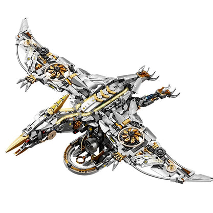 13107 Simulation Mechanical Pterosaur Model Toy Ornament Kids Building Blocks Toys Set Educational Assembly Birthday Toy Gift