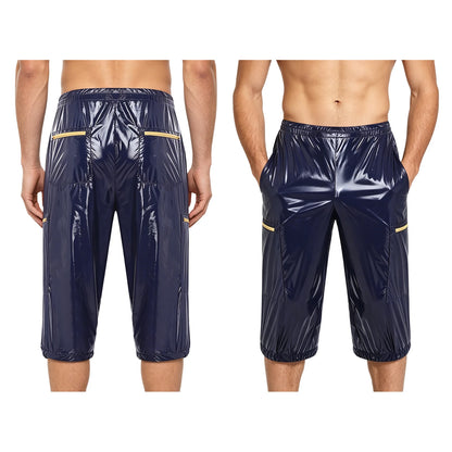 Men Waterproof Jogging Pants Built-in Briefs Boxer Shorts for Jazz Dance Workout Beach Cycling Wear Sports Trousers Long Pants