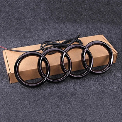 Static Light Car Front Grille LED Emblem Decor for Audi A4 A5 Q5 RS5 A4L A3 8p Q3 A8 Decals Badge Sticker Exterior Accessories