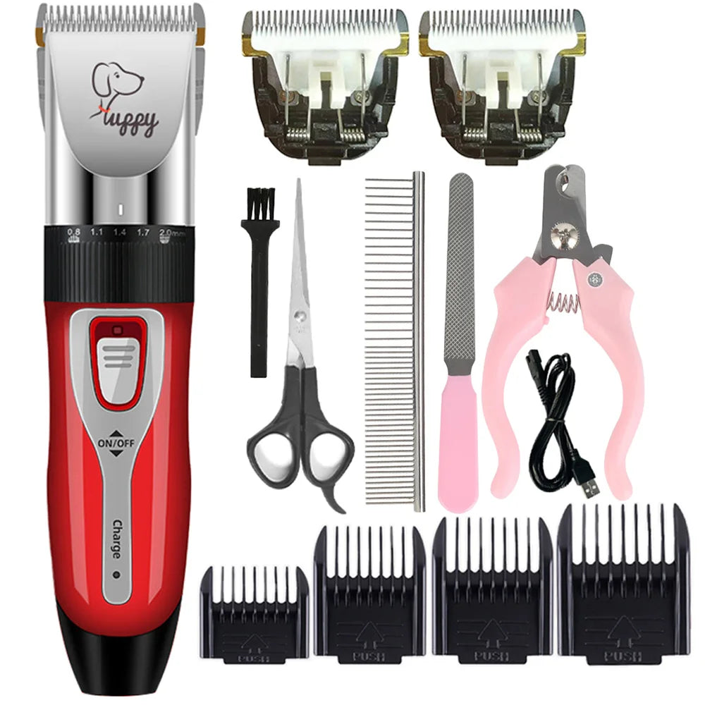 Dog Clipper Pet/Cat/Rabbit Hair Clippers Grooming  Haircut Professional Trimmer Shaver Set Pets Cordless Rechargeable Promotions