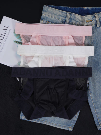 3 PCS Men's Modal Briefs U Convex Pouch Seamless Elastic Waistband Soft Skin-Friendly Breathable Underwear