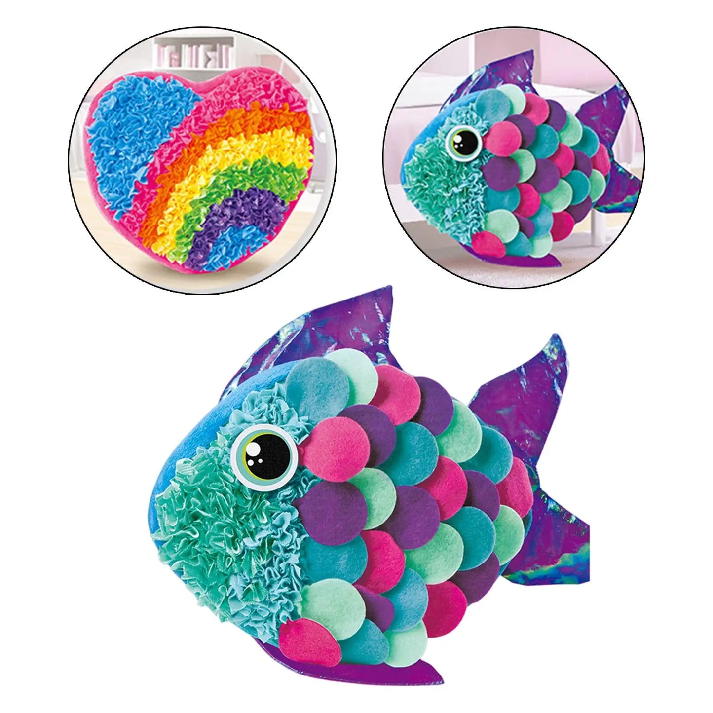 Lovely Plush Craft Pillow DIY Kits Art Crafts for Christmas Educational Toys