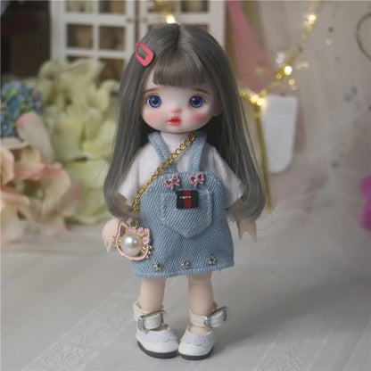 Original Bjd Diy Dress Up Doll 1/8 Joint Mobility Fashion Princess Doll 3d True Eye Girl.S Birthday Full Set Accessories Gift