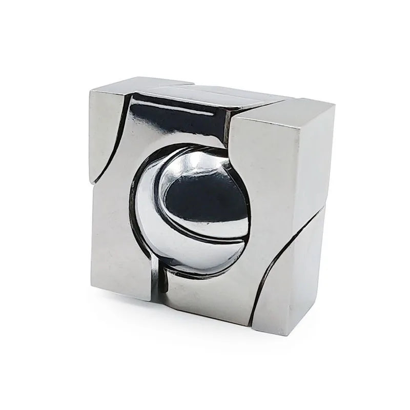 Magic Ball Cast Metal Brain Teaser Puzzle IQ Challenge Disentanglement Educational Mind Toys For Kids Boys Girls Adults