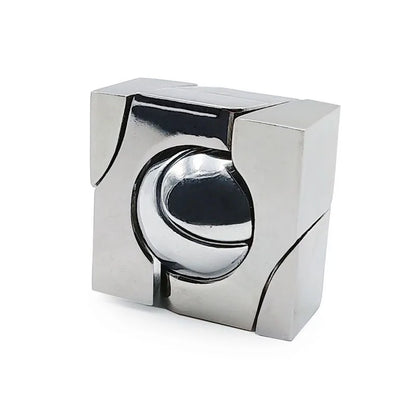 Magic Ball Cast Metal Brain Teaser Puzzle IQ Challenge Disentanglement Educational Mind Toys For Kids Boys Girls Adults