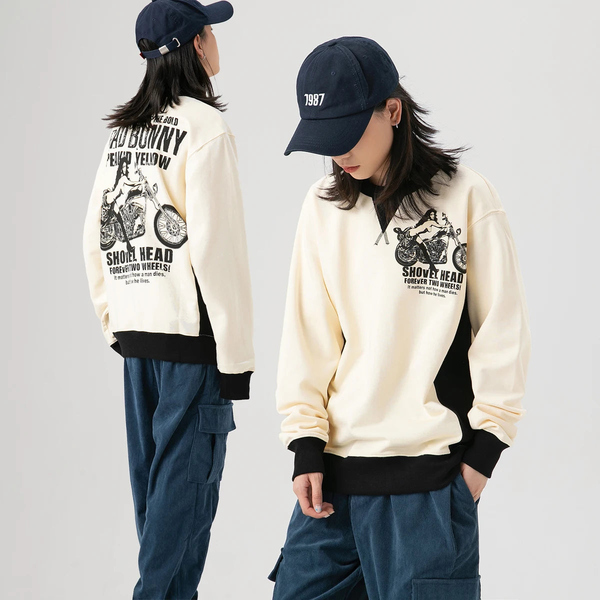 Monkey Store Autumn Winter Hoodie Unisex Casual Print round Neck Sweatshirt Warm Comfortable Cotton Long Sleeve Youth Fashion