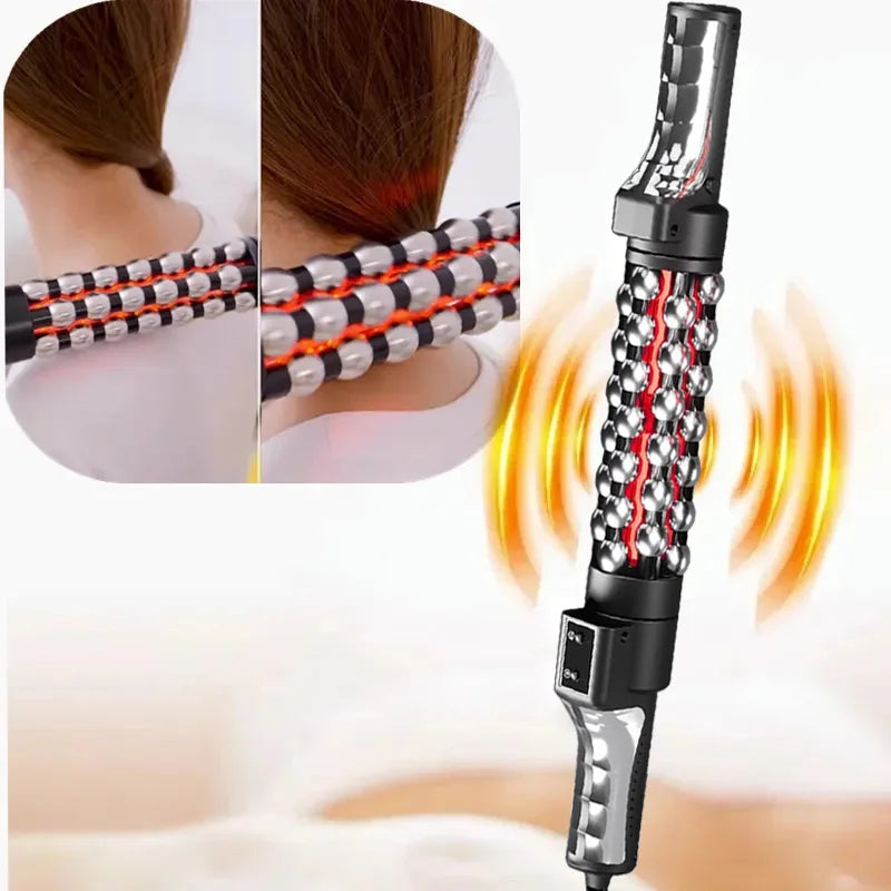 New 36W Relaxed Red Light Heated Massage Device Roll Massager 360° Rotating Inner Ball Roller for Whole Body Anti Cellulite
