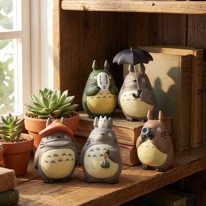 My Neighbor Totoro Mini Figures 5 Styles Studio Ghibli Anime Figurines Desktop Ornament Resin Model Gift for Anime Collectors