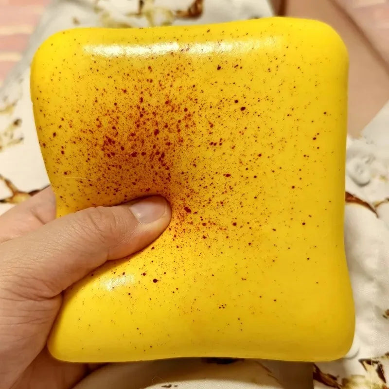 Dumpling Squishy Bread Squeeze Fidget Toy Soft Simulated Toast Stress Relief Decompression Slow Rebound Sensory Toy for Adults