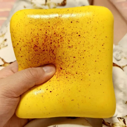 Dumpling Squishy Bread Squeeze Fidget Toy Soft Simulated Toast Stress Relief Decompression Slow Rebound Sensory Toy for Adults