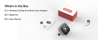 2 in 1 carplay Dongle（Type-C）,Wireless CarPlay Apapter USB C / Android Auto USB C For Converts Wired to Wireless Plug & Play