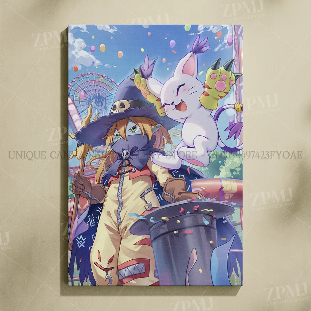 Japanese Anime Canvas Wall Art Digimon Digital Monsters Home Decorative HD Print Poster Painting Modern No Frame For Living Room
