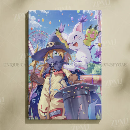 Japanese Anime Canvas Wall Art Digimon Digital Monsters Home Decorative HD Print Poster Painting Modern No Frame For Living Room