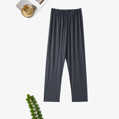 Spring, Autumn and Winter Men's Single-Piece Pajama Pants, Thickeneded Pants, Plus Fat, Large Size, Casual, Can Be Worn Outside, Fashionable Home Pants