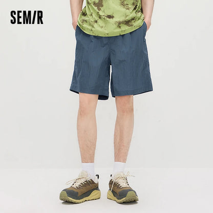Semir Men Shorts Sporty Outdoor Patchwork Pocket Elastic Waist Casual Shorts 2026 Summer Straight