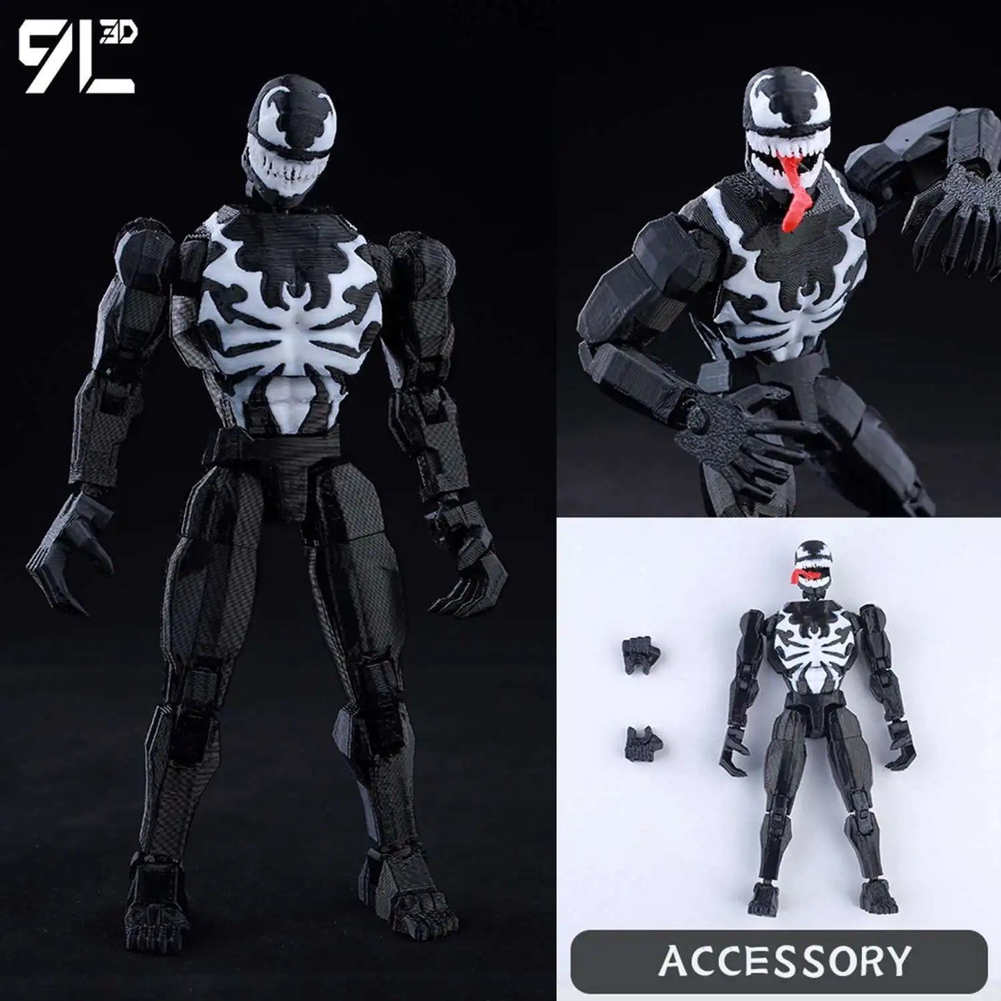 9L3D Printed Lucky Dummy 13 Spider-Man 3D Printed Action Figure, Multi-Jointed Poseable Anime Model, Collectible Gift for Fans