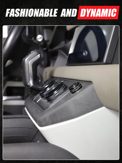 cheya Car central control air conditioner volume knob decorative cover For Land Rover Defender 110 2020+ Aluminum accessories