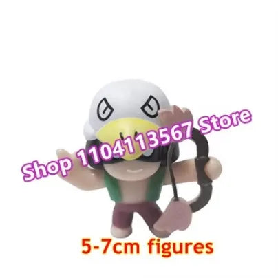 24pcs Cartoon Mini Figures Poco Bibi Shelly Cute Anime Heroes Model Accessories Charms Game Collectibles Toys for Children Gift