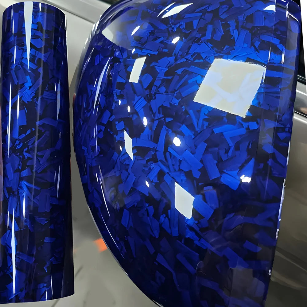 10/20/30/40/50 x 150cm Ultra Glossy Forged Carbon Fiber Vinyl Car Wrap Sticker Film Durable Weatherproof Sticker Easy to Install