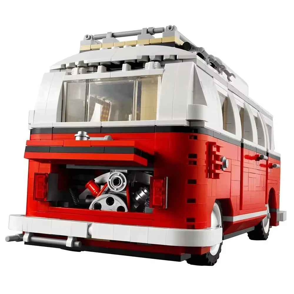 1332 Pieces of technology T1 campervan bus car assembly model fit building block set brick Christmas toy gift