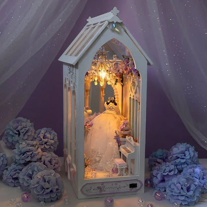 Mini DIY Book Nook Doll House Wooden Case Miniature Furniture Dollhouse Bookshelf Shelf Insert Toys For Girlfriend Birthday Gift