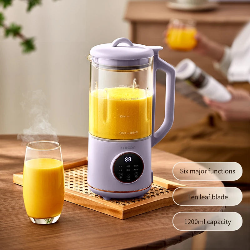 1200ml Soy Milk Machine Electric Juicer Blender Mixer Wall Breaking Machine Rice Paste Maker Breakfast Machine
