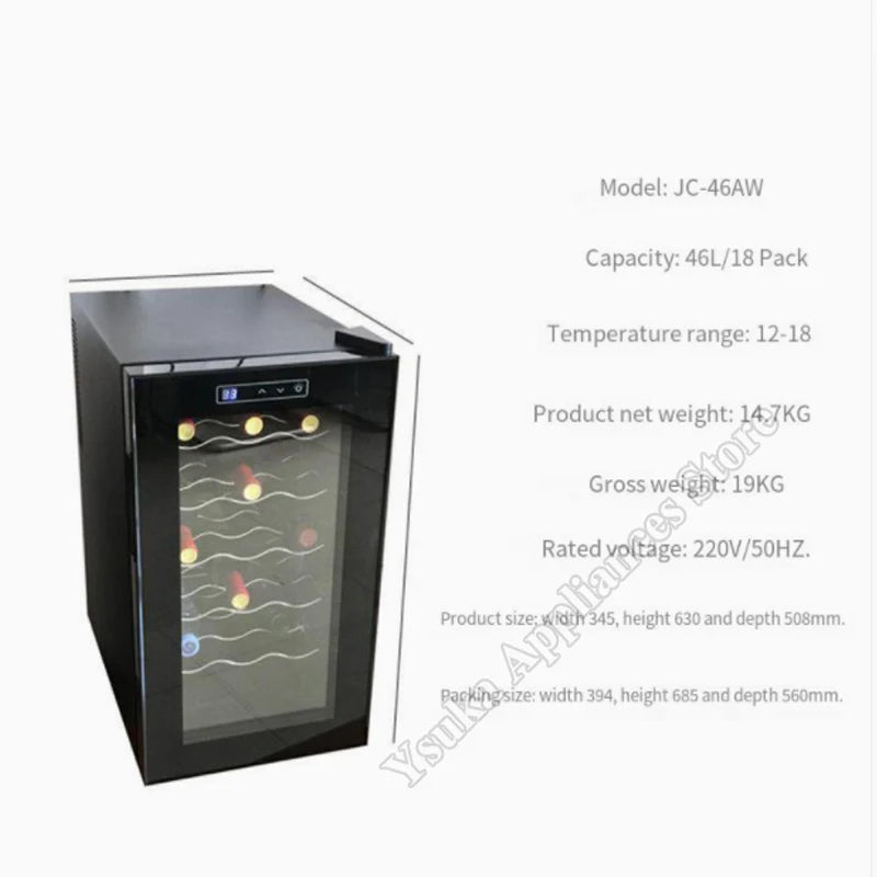 18 Sticks Of Wine Cooler Thermostat Refrigerator Electronic Refrigeration Air-Cooled Small Household Wine Cooler