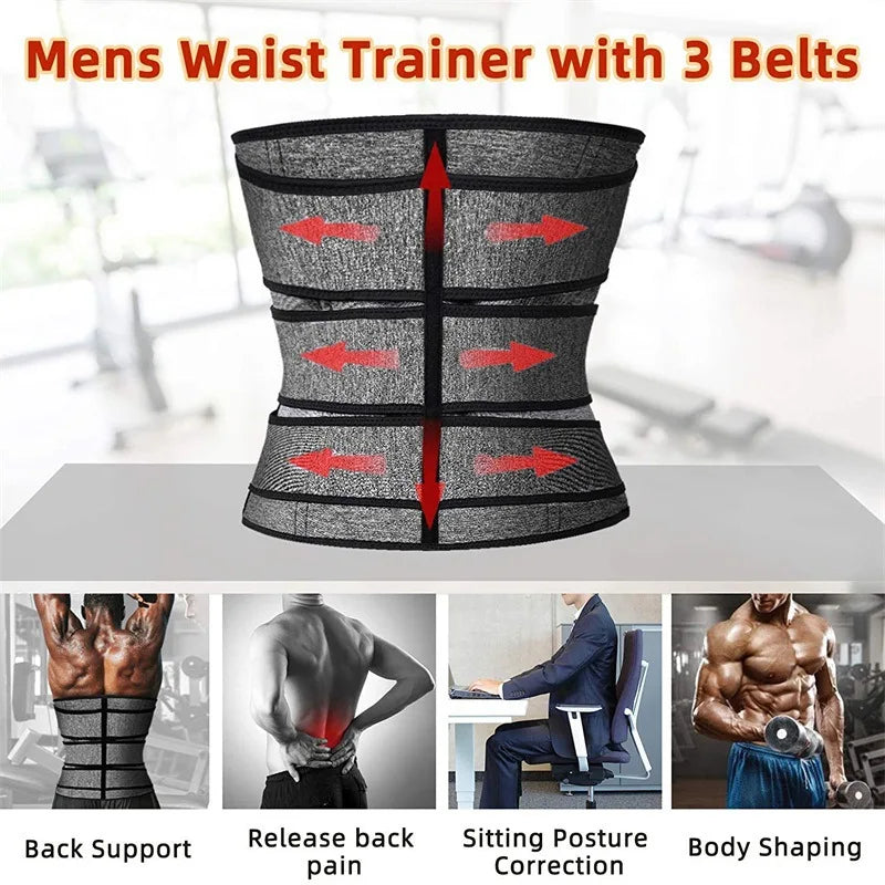 Men Sports Body Shaper Waist Trainer Girdle Abdomen Sweat Vest Slimming Underwear Weight Loss Shirt Fat Burner Workout Tank Tops
