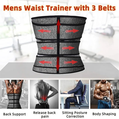 Men Sports Body Shaper Waist Trainer Girdle Abdomen Sweat Vest Slimming Underwear Weight Loss Shirt Fat Burner Workout Tank Tops