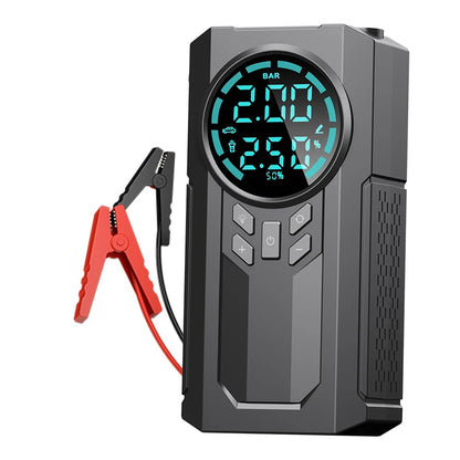 Car Jump Starter Air Pump Power Bank Lighting Portable Air Compressor 4 In 1 Cars Battery Starters Starting Auto Tyre Inflator