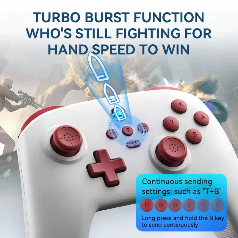 2026 New Switch Pro Wireless Gamepad For Nintendo Switch OLED Lite PC Steam Yuzu Bluetooth Joystick Controller Dual Vibration Tu