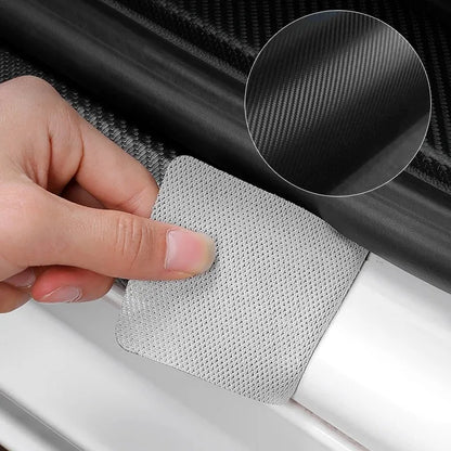 5Pcs Carbon Fiber Car Door Sill Scuff Plate Decor Stickers For Mercedes Benz AMG W463 W204 C300 W212 W176 W222 W124 C190