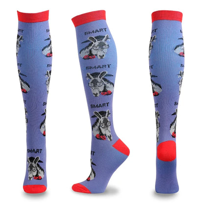 S-XXL Compression Socks Compression Socks for Varicose Vein Calf Riding Socks Stretch Open Toe Knee Socks
