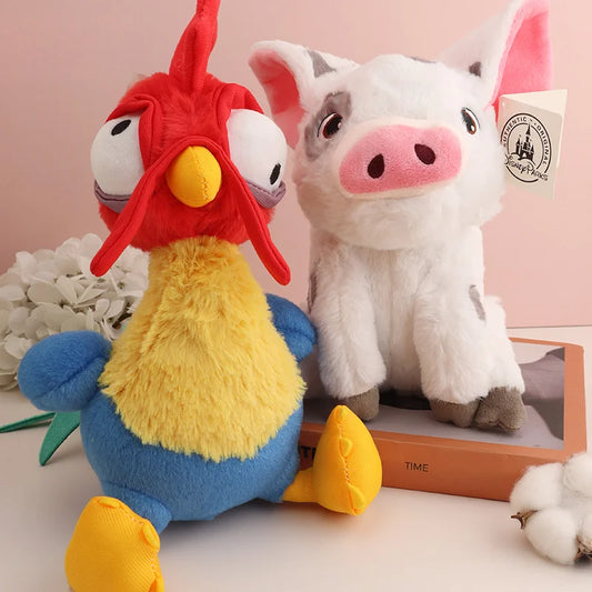 Fluffy Moana Pua & Heihei Soft Plush Toy Stuffed Animals Kawaii Pet Pig Rooster Doll Movie Toys Gift For Kids Birthday Christmas
