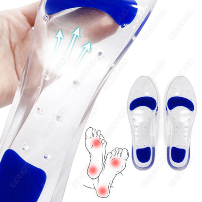 Silicone Gel Medical Insoles for Shoes Men Women Flat Foot Arch Support Orthopedic Insoles for Plantar Fasciitis Relief Shoe Pad