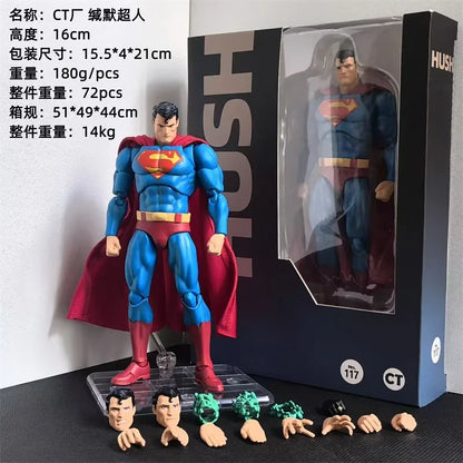 Genuine Ct Toys Mafex 117 Hush Version Dc Articulated Superman Action Figure Figurine Collectible Statue For Adult Fans Gift