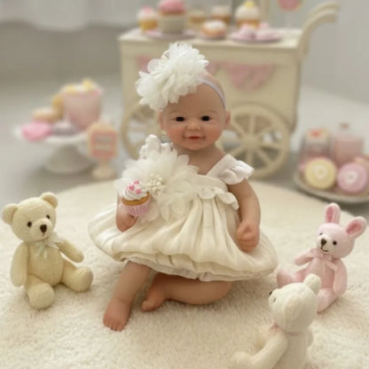6Inch/15CM Full Body Silicone Bebe Mini Reborn Girl Doll Waterproof bebe reborn de silicona Handmade Lifelike Newborn Dolls