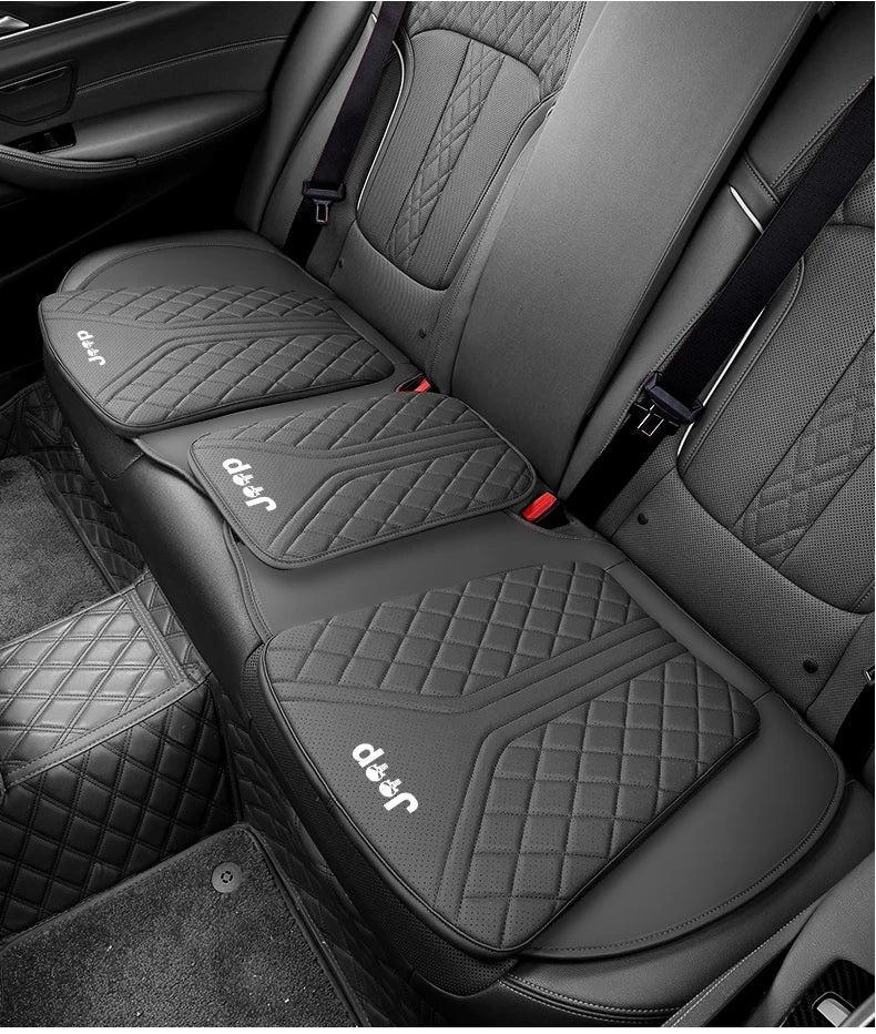 Car Seat Cushion For Jeep Rengade Compass Patriont Grand Cherokee 3D Embroidered Seat Protector Pad Front & Rear Seat Covers