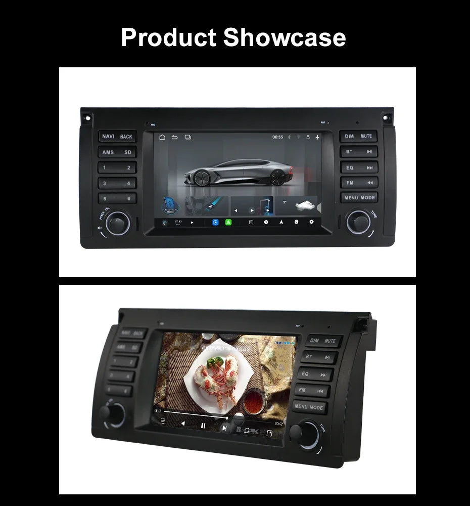 For BMW 5 Series E38 E39 and BMW X5 E53 Car Multimedia Display 7" Touch Screen  GPS Navigation Reverse View Bluetooth FM Radio