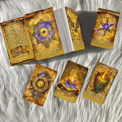 13x8 cm,Grimoire OF Shadows Oracle Cards Set, 55 Tarot Cards for Intuition & Inner Transformation Card Games