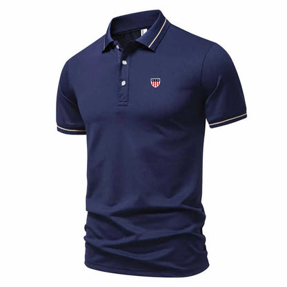 2026 Summer Casual Sports Quick-Drying Lapel Short-Sleeved POLO Shirt 6 Solid Color Shirt Cycling Suit Fitness Suit For Men 2XL