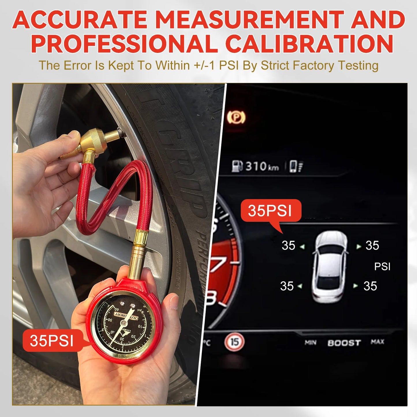 RapidFlow Tire Deflator Kit 0-60 PSI Glow Dial Dual Scale Air Pressure Gauge for Jeep Truck ATV SUV Etc offroad accessories 4x4