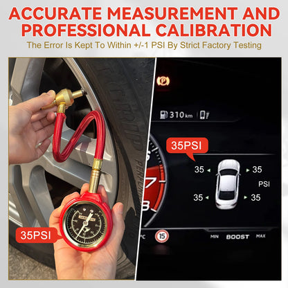 RapidFlow Tire Deflator Kit 0-60 PSI Glow Dial Dual Scale Air Pressure Gauge for Jeep Truck ATV SUV Etc offroad accessories 4x4