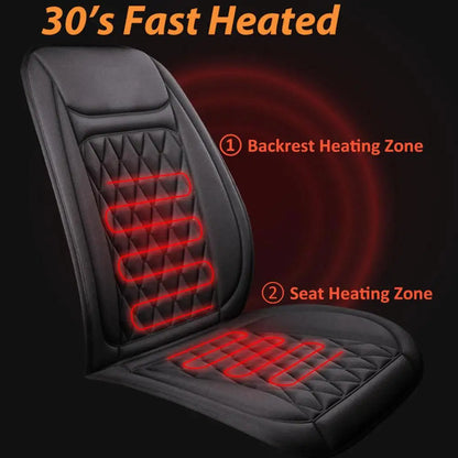 12-24v Heated Car Seat Cover 30' Fast Car Seat Heater Cloth/Flannel Heated Car Seat Protector 25W Seat Heating Cover Car Seat
