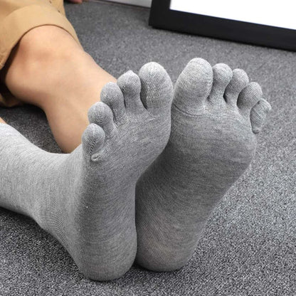 6 Pairs Unisex Toe Socks Men/Women Five Fingers Socks Breathable Soft Cotton Sports Socks Black White Grey Split Toe Socks