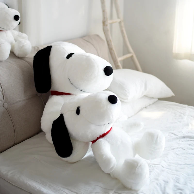 Kawaii Big Size Snoopy Plush Toy White Dog Snoopy Plushies Toy Pillow Stuffed Doll Cuddly Puppy Doll Animal Birthday Gifts