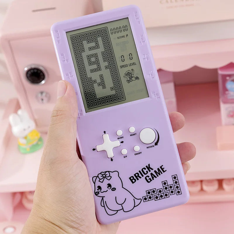 1/2/3PCS Cartoon Brick Game Handheld Console Big Size Retro Russian Block Game Portable Toy For Children Party Favor Present