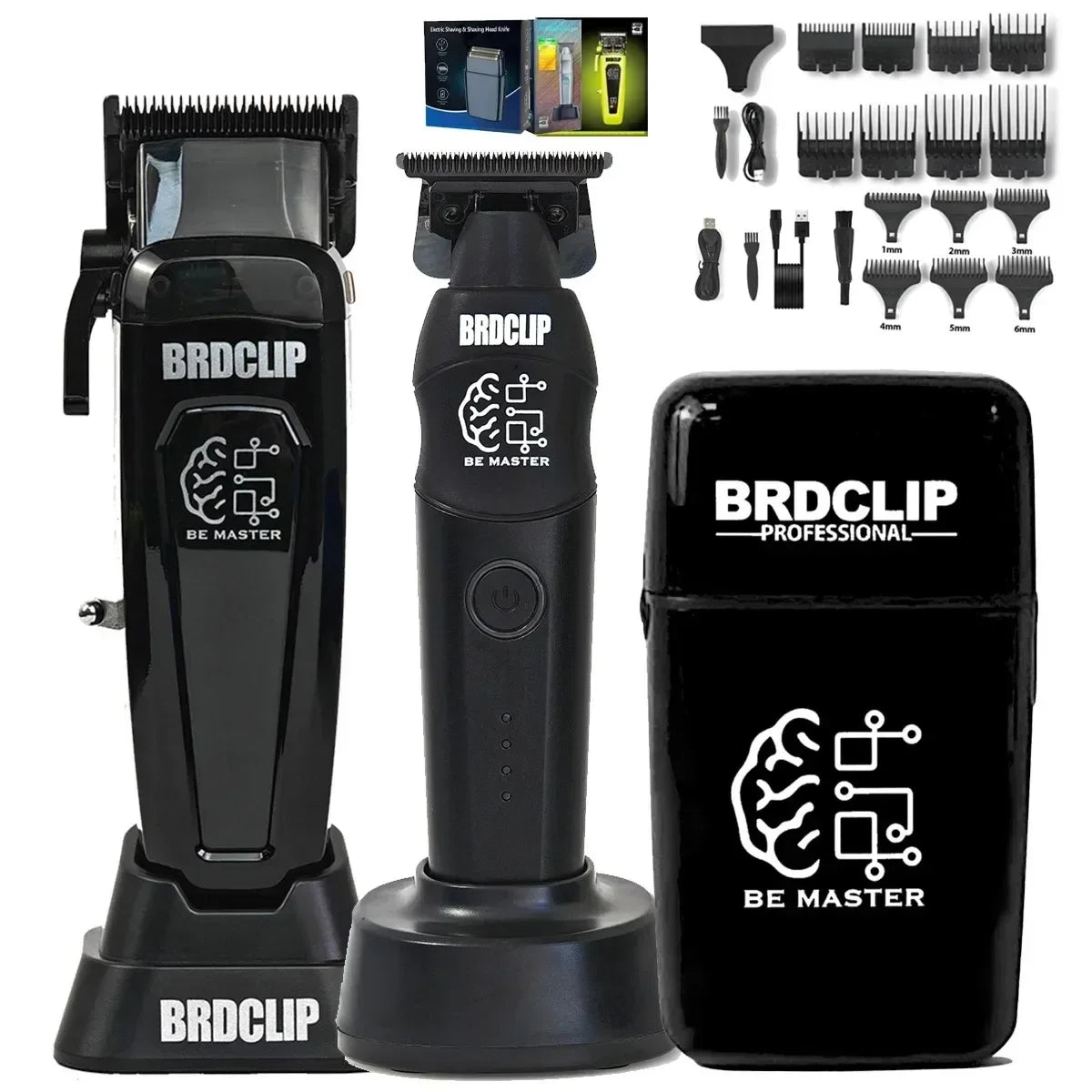 BRD 106 617 609 Professional Electric Hair Clipper Hair Trimmer DLC Blade with Base 7500RPM 7000RPM 7000RPM Barber Set BRDCLIP