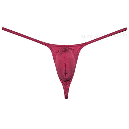 3pcs Men's Thongs Underwear Silky Smooth Bikini Briefs Men G-string Contour Pouch Tangas Mini Underpants Quick-dry Breathable